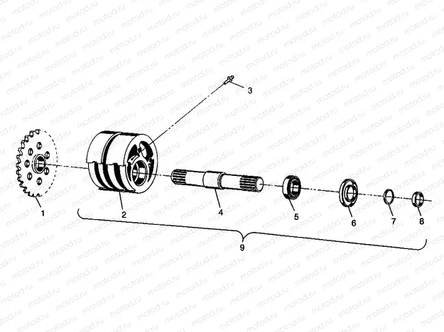 FRONT TIGHTENER Magnum 6X6 - W968744 and Magnum 6X6 Swedish - S968744 (4936073607B004) | FRONT TIGHTENER Magnum 6X6 - W968744 and Magnum 6X6 Swedish - S968744 (4936073607B004)