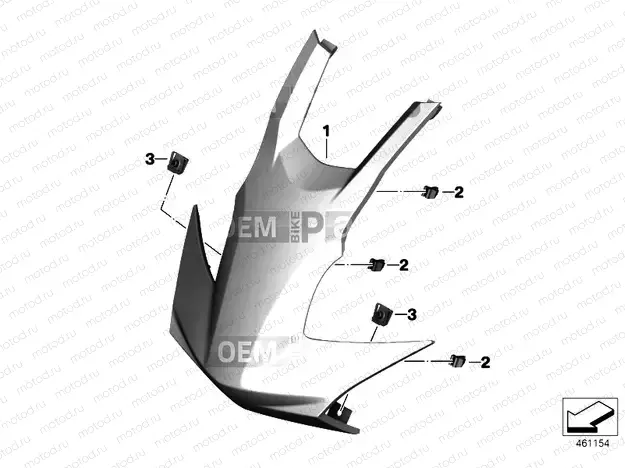 Front trim panel center part