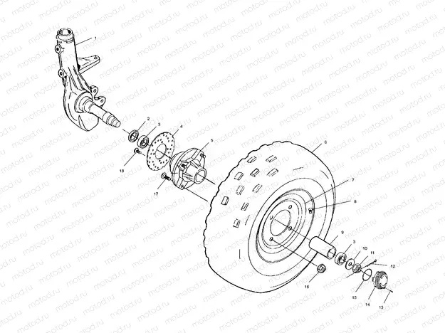 FRONT WHEEL - A01BA25CA (4963666366A014) | FRONT WHEEL - A01BA25CA (4963666366A014)