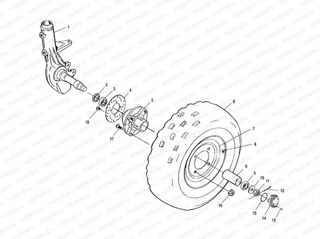 FRONT WHEEL - A01BA50AA (4963716371B002) | FRONT WHEEL - A01BA50AA (4963716371B002)