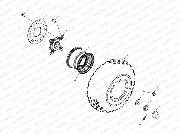 FRONT WHEEL - A01CD50FB (4964196419B008) | FRONT WHEEL - A01CD50FB (4964196419B008)