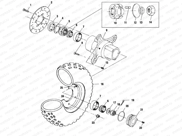 FRONT WHEEL - A01CH50AA (4964466446B006) | FRONT WHEEL - A01CH50AA (4964466446B006)