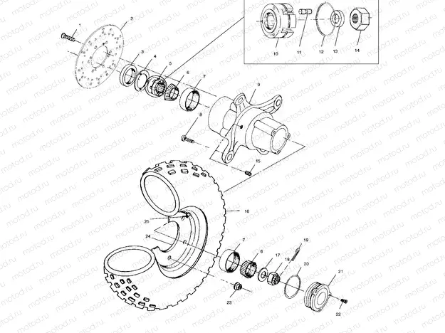 FRONT WHEEL - A01CK42AA (4964136413B004) | FRONT WHEEL - A01CK42AA (4964136413B004)