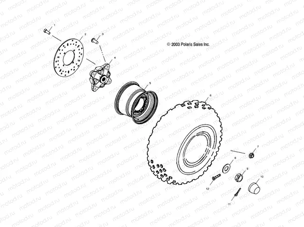 FRONT WHEEL - A04CH42AQ/AR/AS/AT/AV (4987318731B07) | FRONT WHEEL - A04CH42AQ/AR/AS/AT/AV (4987318731B07)