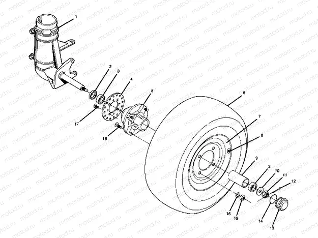 Front Wheel Assembly (4917711771015A) | Front Wheel Assembly (4917711771015A)