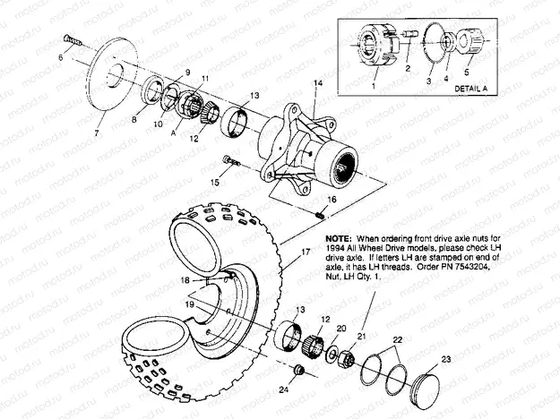 FRONT WHEEL ASSEMBLY 6x6 400L W948740 (4926802680B006) | FRONT WHEEL ASSEMBLY 6x6 400L W948740 (4926802680B006)