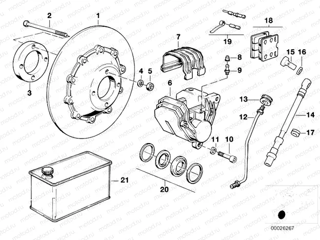 Front wheel brake