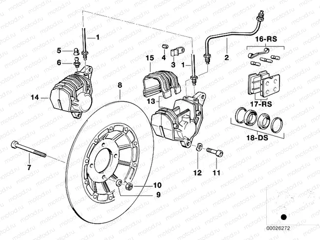 Front wheel brake