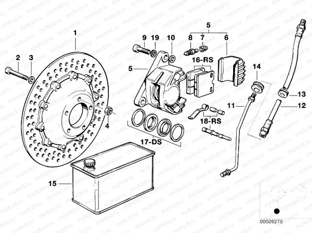 Front wheel brake