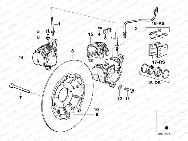 Front wheel brake