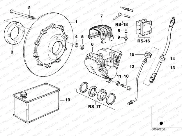 Front wheel brake