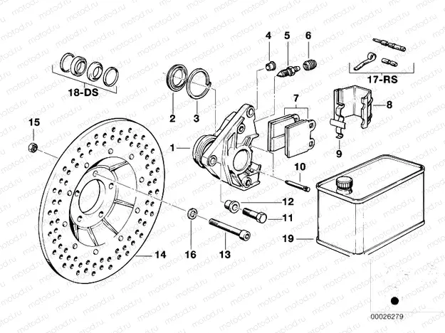 Front wheel brake
