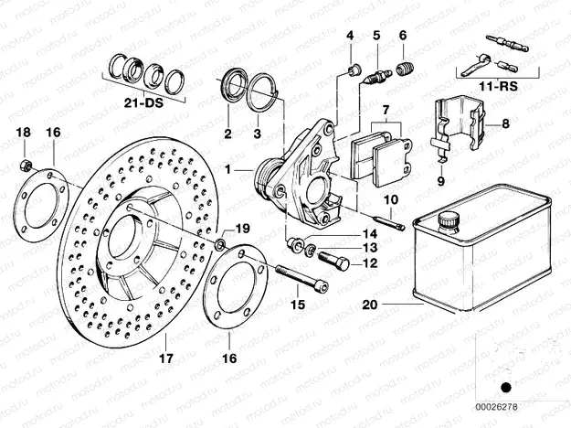 Front wheel brake