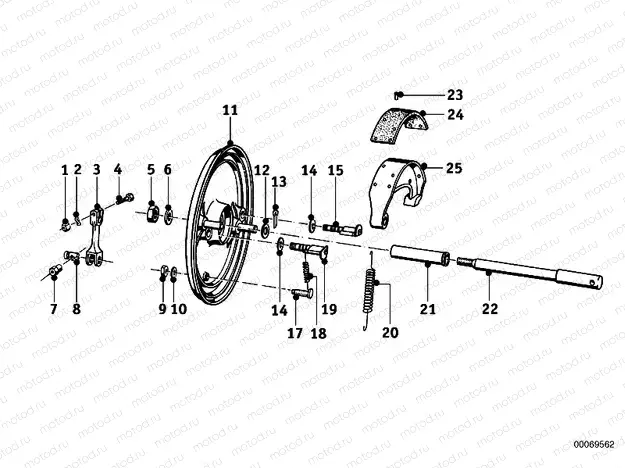 Front wheel brake