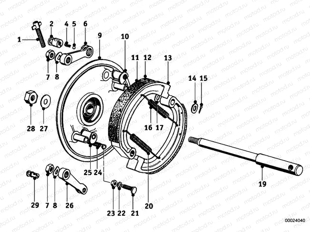 Front wheel brake