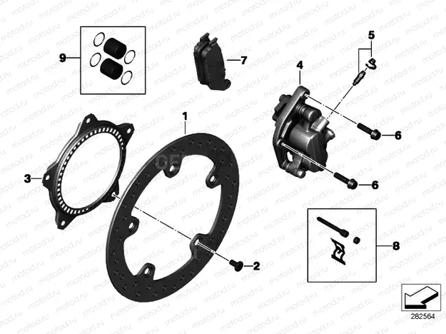 Front wheel brake