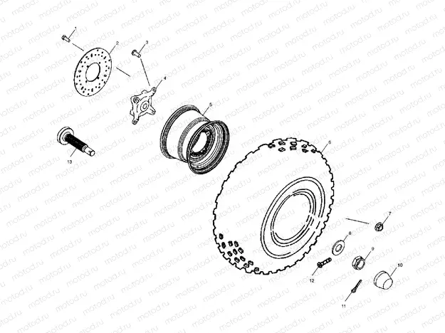 FRONT WHEEL - C11RB42AA/C11RD50AA/AB/C11RF50AA (4981898189B13) | FRONT WHEEL - C11RB42AA/C11RD50AA/AB/C11RF50AA (4981898189B13)