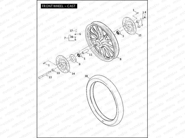 FRONT WHEEL - CAST