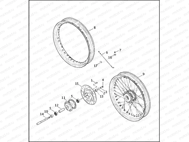 FRONT WHEEL - LACED