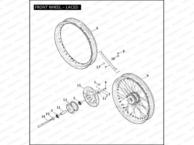FRONT WHEEL - LACED