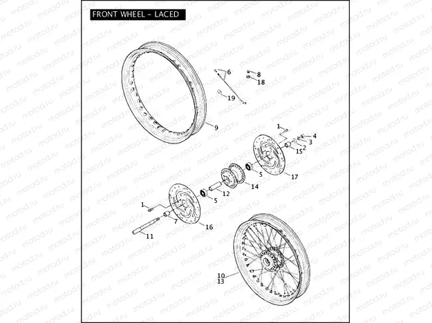 FRONT WHEEL - LACED