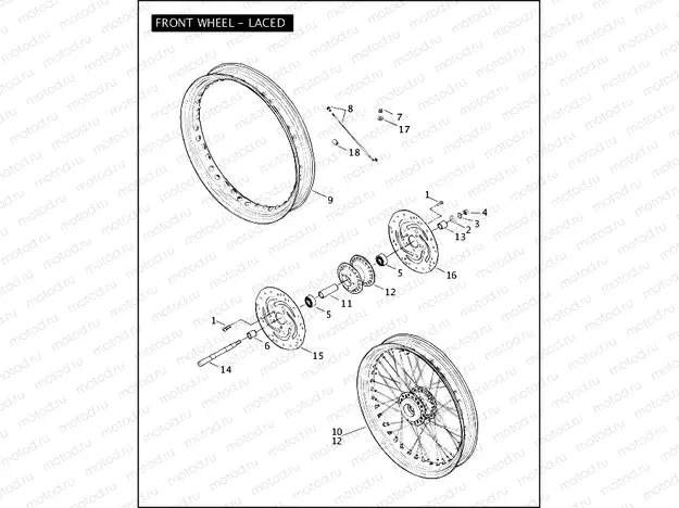 FRONT WHEEL - LACED