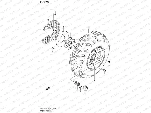 FRONT WHEEL (LT-A400FZL4 P17)