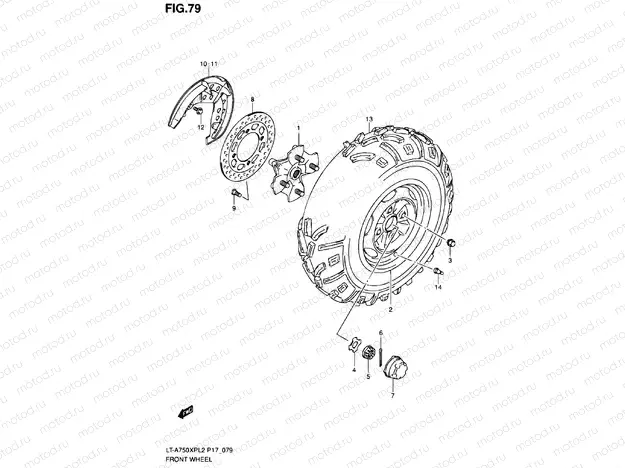 FRONT WHEEL (LT-A750XPL2 P24)