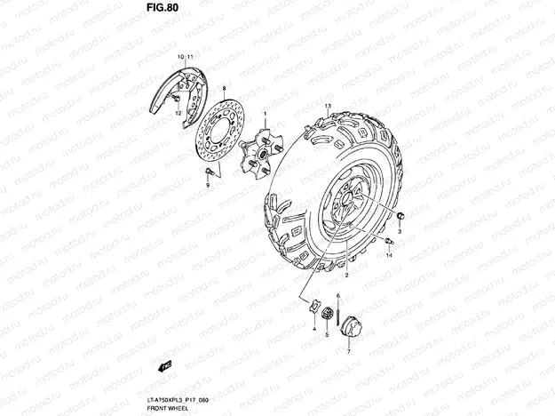FRONT WHEEL (LT-A750XPZL3 P17)