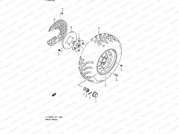 FRONT WHEEL (LT-F400FL1 P24)