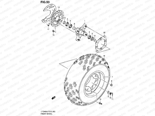 FRONT WHEEL (LT-Z400L2 E19)