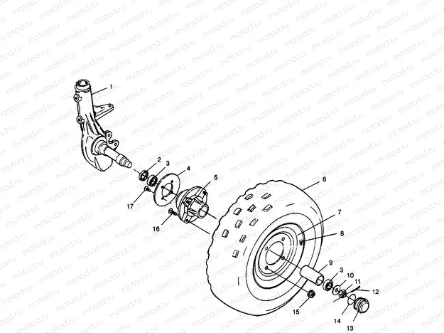 FRONT WHEEL Magnum 2X4 W967544 (4936033603B003) | FRONT WHEEL Magnum 2X4 W967544 (4936033603B003)
