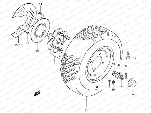 FRONT WHEEL (MODEL K2/K4)