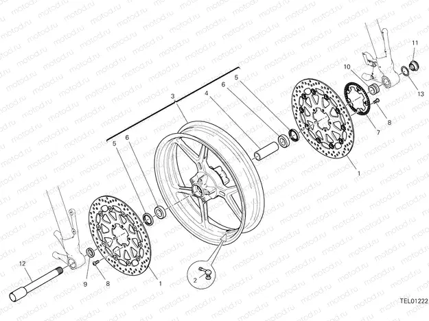 FRONT WHEEL [MOD:HYM 950]