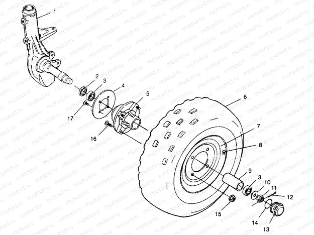 FRONT WHEEL Trail Boss W968527 (4935883588B002) | FRONT WHEEL Trail Boss W968527 (4935883588B002)