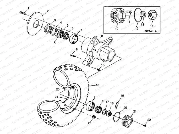 FRONT WHEEL XPLORER 300 W98CC28C (4945264526B007) | FRONT WHEEL XPLORER 300 W98CC28C (4945264526B007)