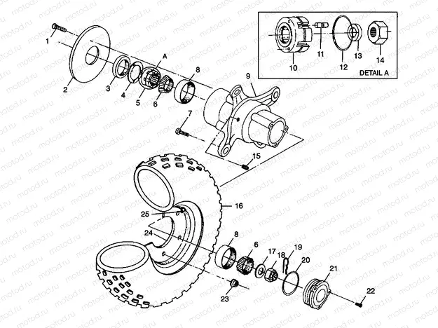 FRONT WHEEL XPLORER 400L W98CC38C (4945414541B006) | FRONT WHEEL XPLORER 400L W98CC38C (4945414541B006)