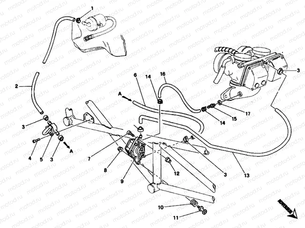 FUEL PUMP <001755 » INTAKE, CARBURETTOR
