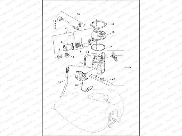 FUEL PUMP - FLHTC, FLHTCU, FLHTK, FLHX, FLTRU & FLTRX