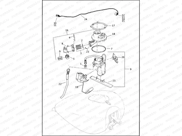 FUEL PUMP - FLHTCU, FLHTCUL, FLHTK, FLHTKL, FLHX, FLHXS, FLTRU, FLTRX AND FLTRXS (2 OF 2)