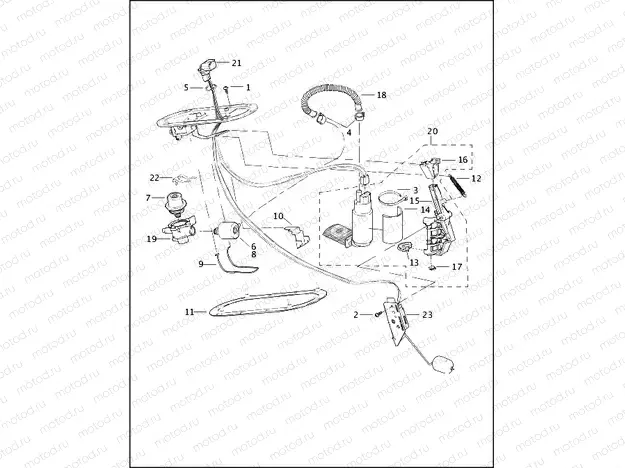 FUEL PUMP, FUEL INJECTED - FLHPI & FLHPEI