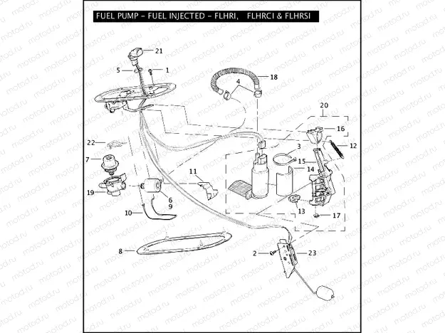 FUEL PUMP - FUEL INJECTED - FLHRI, FLHRCI & FLHRSI