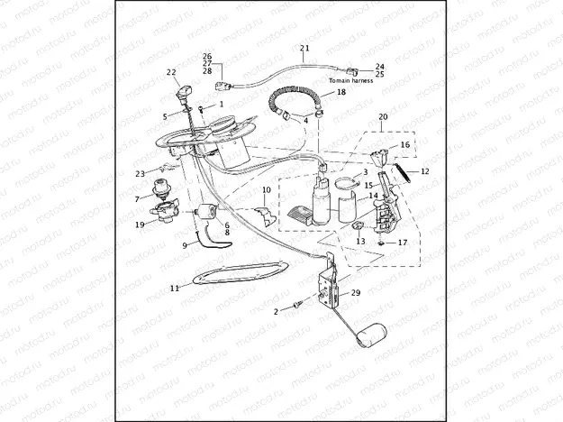 FUEL PUMP, FUEL INJECTED - FLHTPI