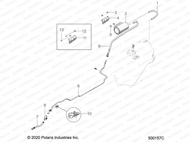 FUEL SYSTEM | FUEL SYSTEM, EVAPORATIVE - T20AARGBBD/T20AARGBBE CALIFORNIA ONLY (500157C)