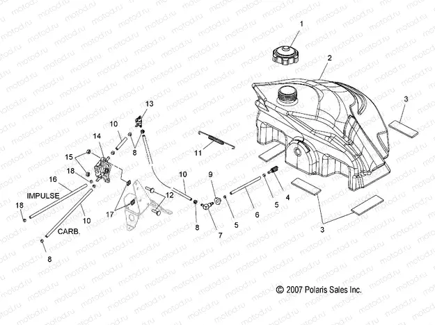 FUEL SYSTEM | FUEL SYSTEM, FUEL TANK and FUEL PUMP - S20MDX6JSA/6JEA (49SNOWFUEL11600RCR)