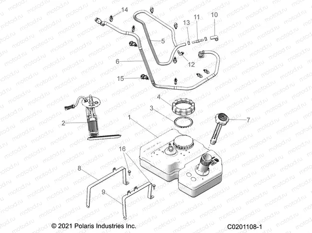 FUEL SYSTEM | FUEL SYSTEM, FUEL TANK AND RELATED - Z21HCB18B2 (C0201108-1)