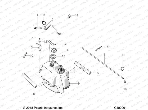 FUEL SYSTEM | FUEL SYSTEM, FUEL TANK ASM. - A22SWE57F1/S57C1/C2/C5 (C102061)