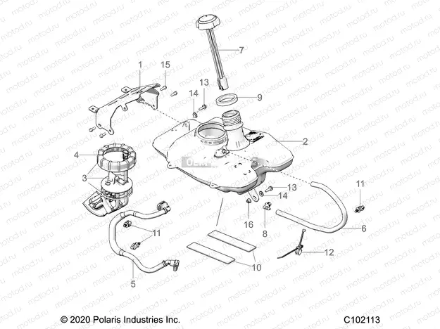 FUEL SYSTEM | FUEL SYSTEM, FUEL TANK ASM. - A23HBE07N2 (C102113)