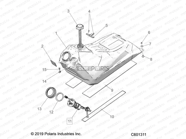 FUEL SYSTEM | FUEL SYSTEM, FUEL TANK ASM. - S20EFS8RS/8RE ALL OPTIONS (C601311)