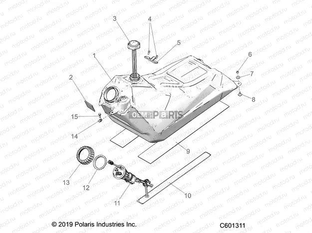 FUEL SYSTEM | FUEL SYSTEM, FUEL TANK ASM. - S21EGT8R ALL OPTIONS (C601311)